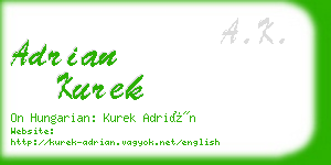 adrian kurek business card